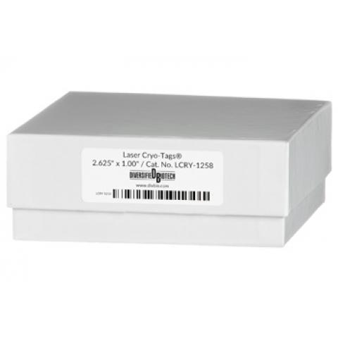 DIVBIO激光打印标签Laser Cryo-Tags 2.625 x 1.0" 600/pk LCRY-1258 白色装