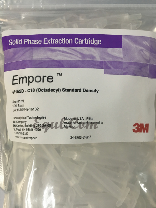 3M Empore? C18-SD 4mm/1mL Extraction Disc Cartridge, Model 4115 (SD)