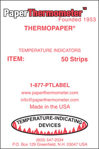 测温纸THERMOPAPER 100°F/37.8°C